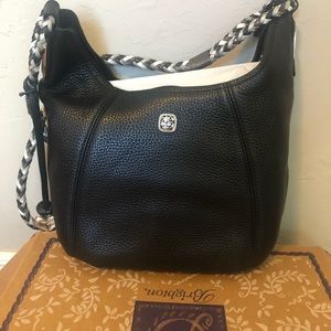 Brighton Black Leather Shoulder Bag